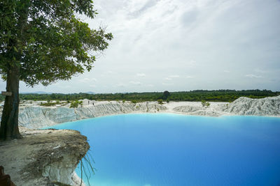 Scenic view of river against sky