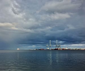 Scenic view of sea against sky