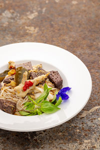 Close-up of food in plate