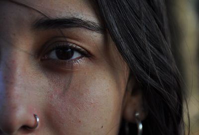 Close-up portrait of woman