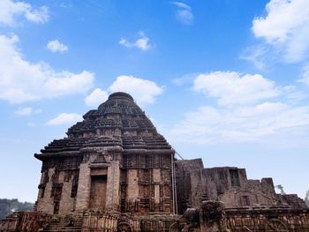 Low angle view of historical building against sky