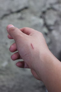 Close-up of human hand
