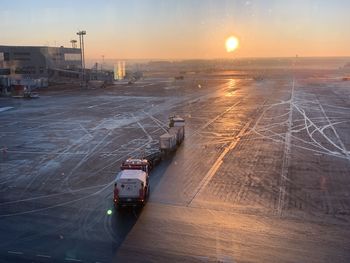 Sunrise at domodedovo international airport