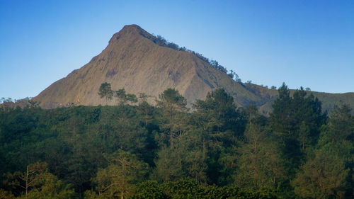 Scenic view of mountains against clear sky