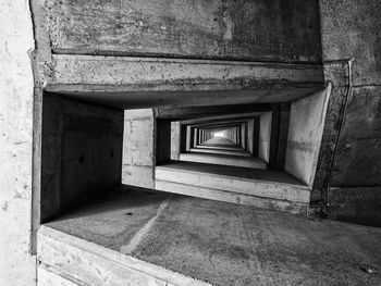 Directly below shot of steps in building