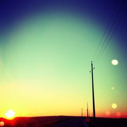 View of road at sunset