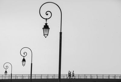 Street light against clear sky