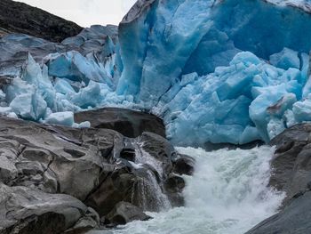 Scenic view of frozen sea