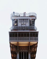 Low angle view of built structure against clear sky