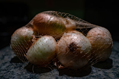 Close-up of bananas on table