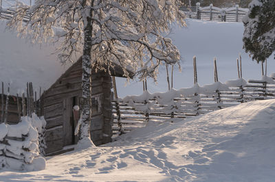 View of snow covered landscape