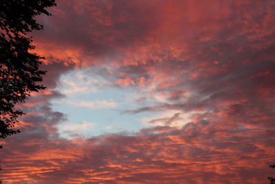 Low angle view of cloudy sky