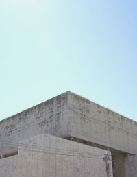 Low angle view of built structure against clear sky