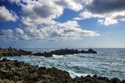 Scenic view of sea against sky