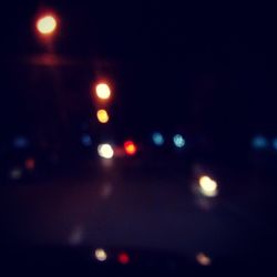 Defocused lights at night