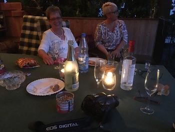 People sitting on table