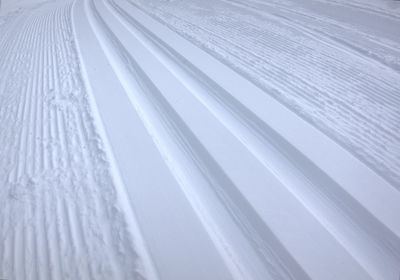 Full frame shot of icicles on snow covered land