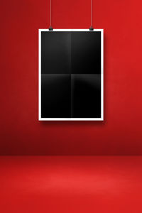 Digital composite image of red wall