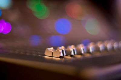 Close-up of computer keyboard