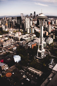 High angle view of cityscape