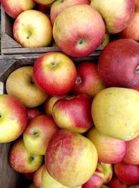 Full frame shot of apples in market