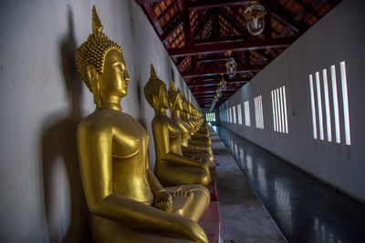 Statue of buddha in building