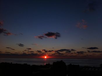 Scenic view of sunset over sea