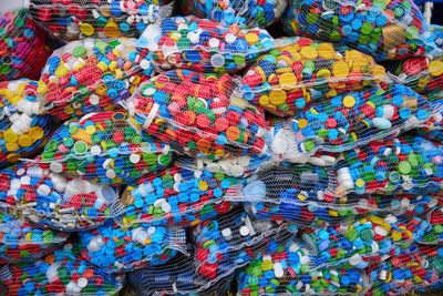 Lots of plastic bottle caps