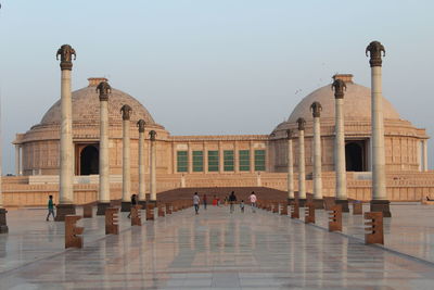 View of historic building against clear sky