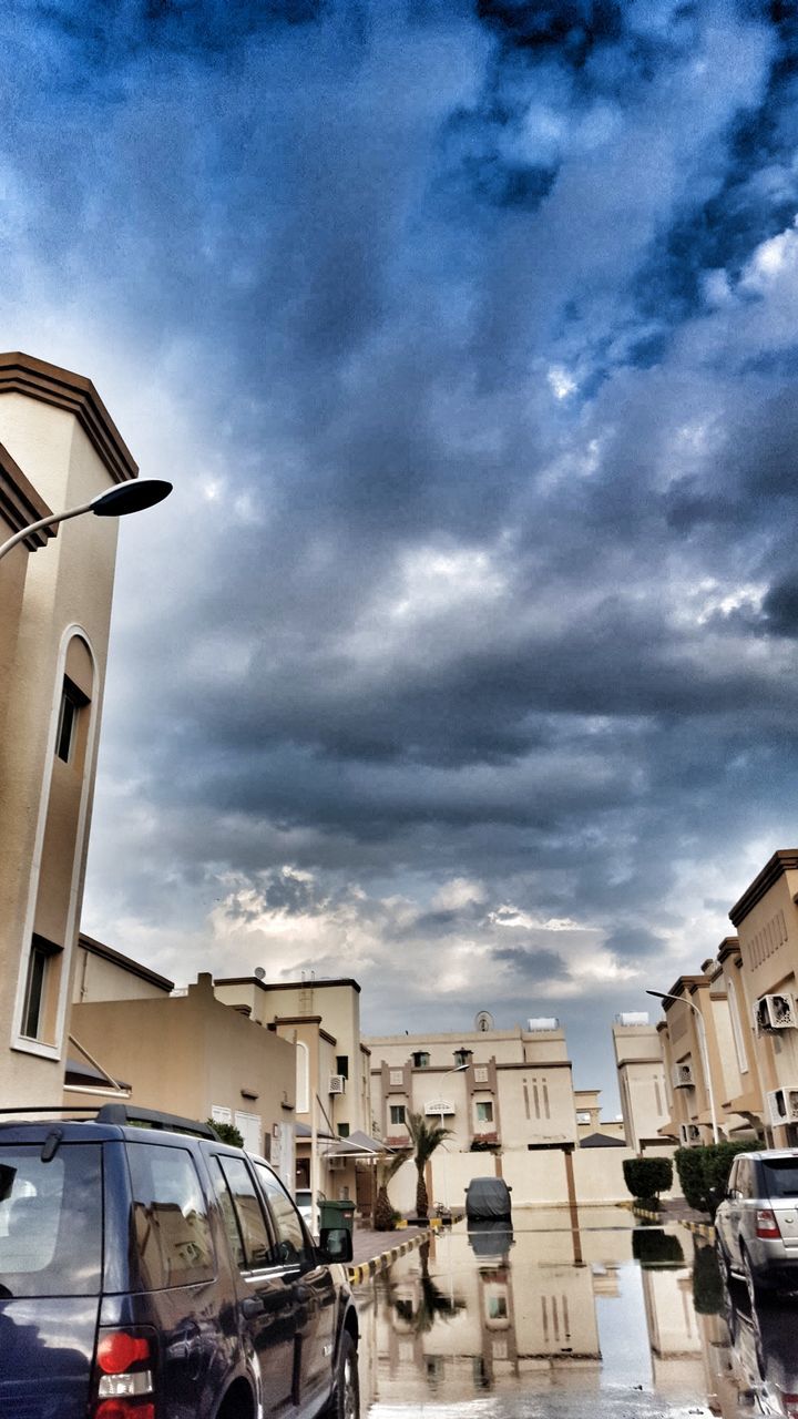 VIEW OF BUILDINGS AGAINST CLOUDY SKY