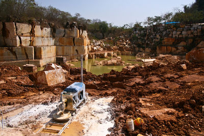 View of old building in city