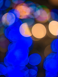 Defocused image of illuminated lights