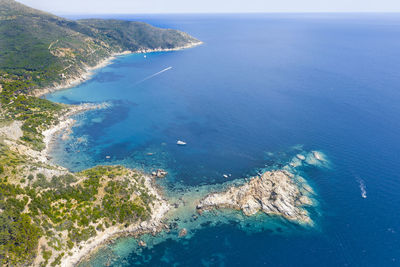 High angle view of sea shore