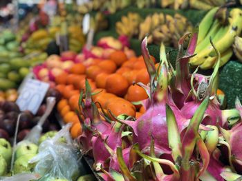 Close-up of vegetables for sale at market stall