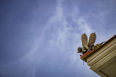 Low angle view of traditional building against sky