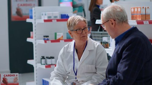 Scientist examining chemical