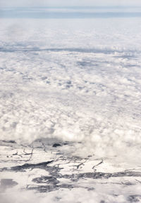 Scenic view of cloudscape against sky during winter