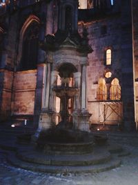 Illuminated historic building at night