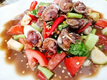 Close-up of salad in plate