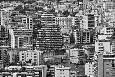 High angle view of cityscape