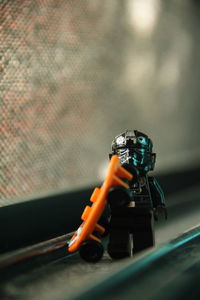 Close-up of toy car on table