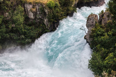 Scenic view of waterfall