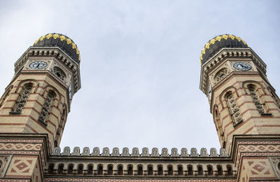 Low angle view of historical building against sky