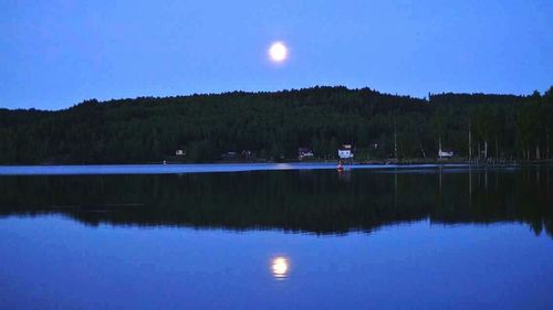 Scenic view of calm lake against sky