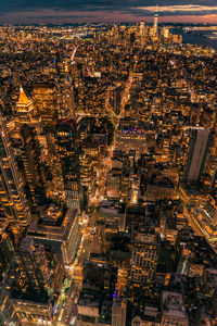 High angle view of cityscape