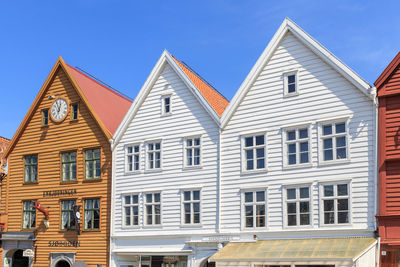 Houses against clear sky