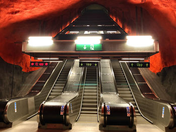 Inside one of the subway stations of the city of stockholm