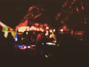 Illuminated lights at night