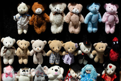 Close-up of stuffed toys