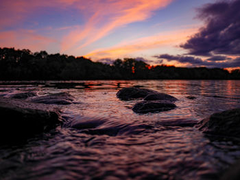 Scenic view of water flowing 